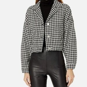 Bb Dakota by Steve Madden Hounds Of Love Houndstooth Crop black and white Jacket